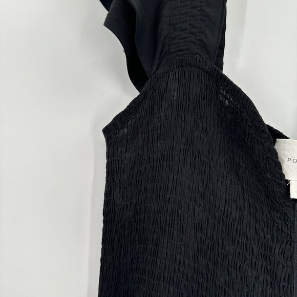 Pomander Place by Tuckernuck Black Phoebe Maxi Dress Smocked Corset Flutter sz M - Picture 5 of 12